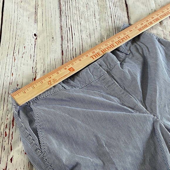 Talbots Size 16W Blue Stripe Wide Crop Pants - Picture 7 of 12